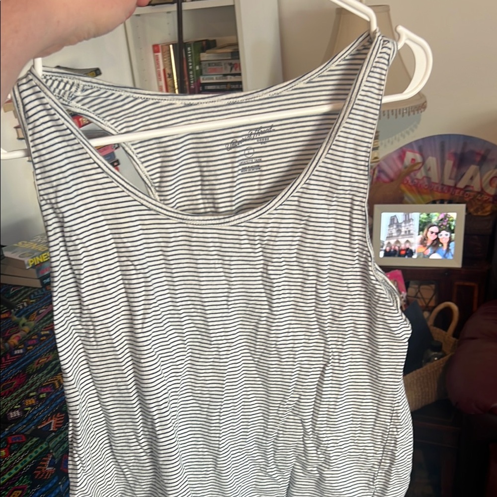 Striped Black and White Tank Top
